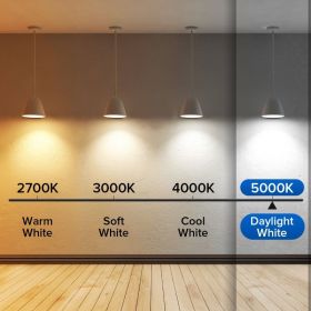 SANSI 60W Equivalent LED Light Bulbs, 22-Year Lifetime,  900 Lumens With Ceramic Technology,  Non-Dimmable, E26 Base, A15 Size, Energy-Efficient (Option: 6pack-5000K)