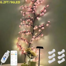 Cherry LED Tree Branch Lights For Wall, Cherry Blossom Willow Vine Twig Decor Garland With 144 LED Lights And Remote,8 Lighting Modes,Christmas D (Option: 6.2FT)