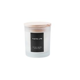 Smokeless Handmade Soy Wax Scented Candle With Clear Wooden Cover (Style: ShangriLa)
