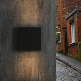 Inowel Wall Lights Outdoor Wall Sconce Waterproof Outdoor Wall Lamps Up And Down Lighting Exterior Sconces Porch Lantern 19802 (Option: Black)
